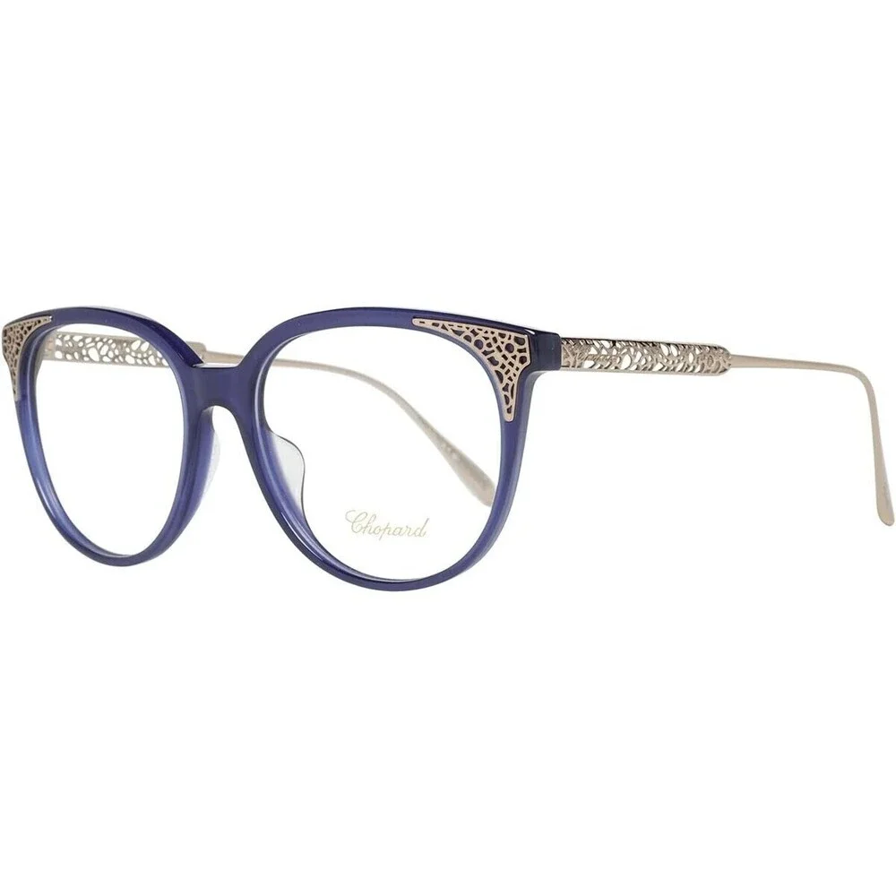 NWT Chopard VCH253-0956-53 Blue Gold 53mm Eyeglasses
